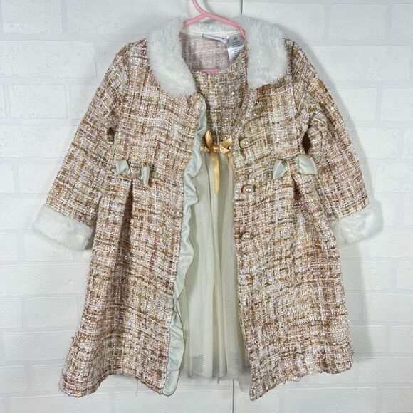 Blueberi Boulevard Girls Dress and Tweed Jacket size 4T - Picture 1 of 10